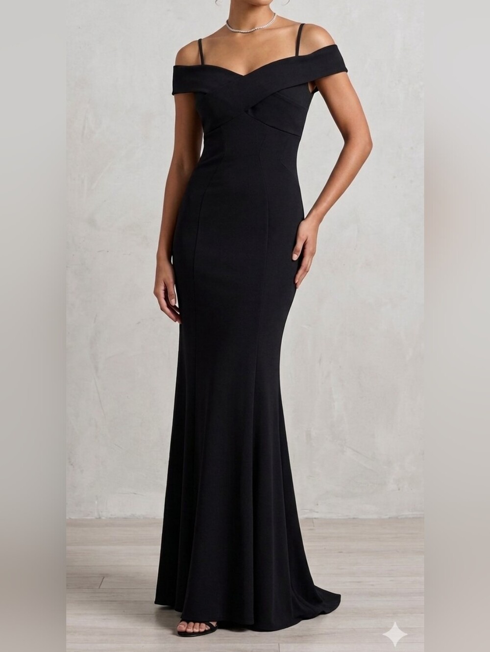 Classic Black Strapless Maxi Dress